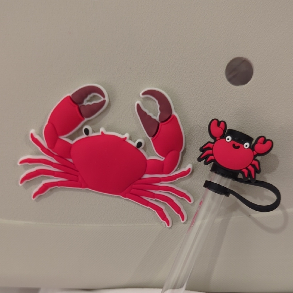 Crab Bogg Bag Charm And Straw topper NEW